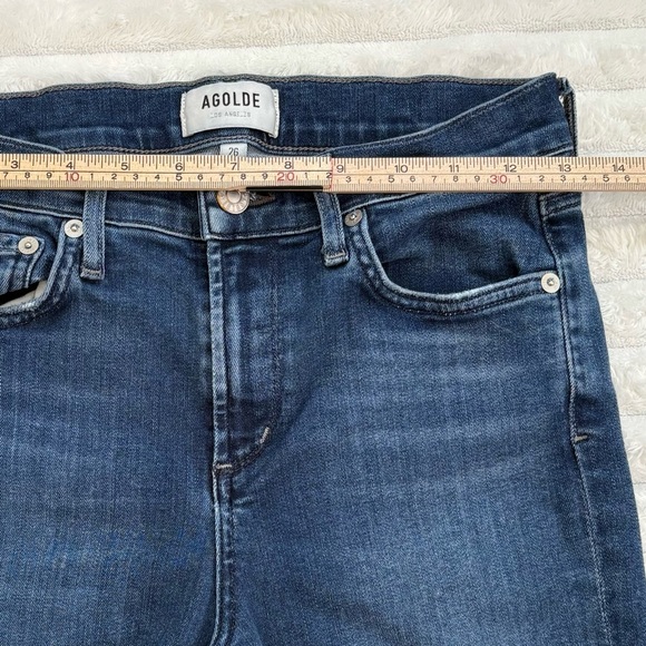 AGOLDE Jeans Sophie High Rise Cropped Raw Hem Skinny Size 26 - Picture 8 of 12
